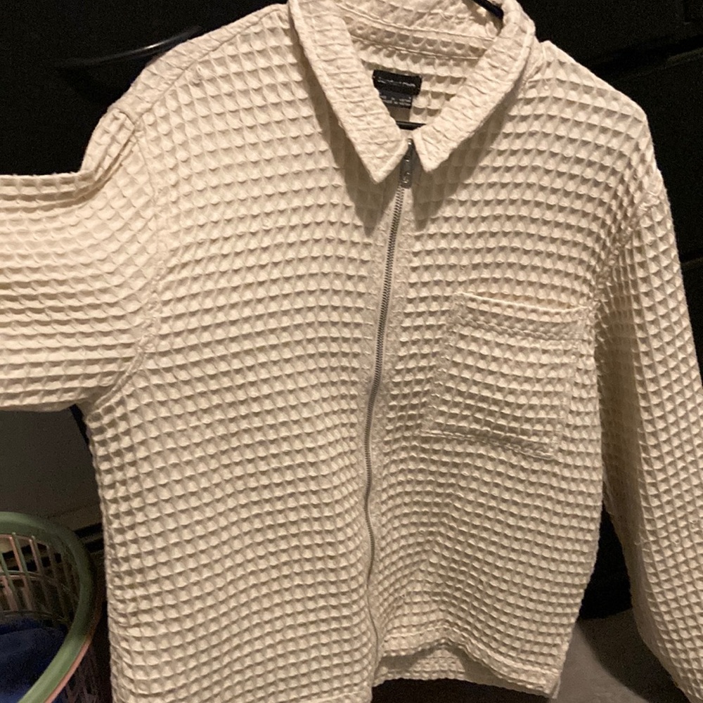 Waffle knit jacket - urban outfitters